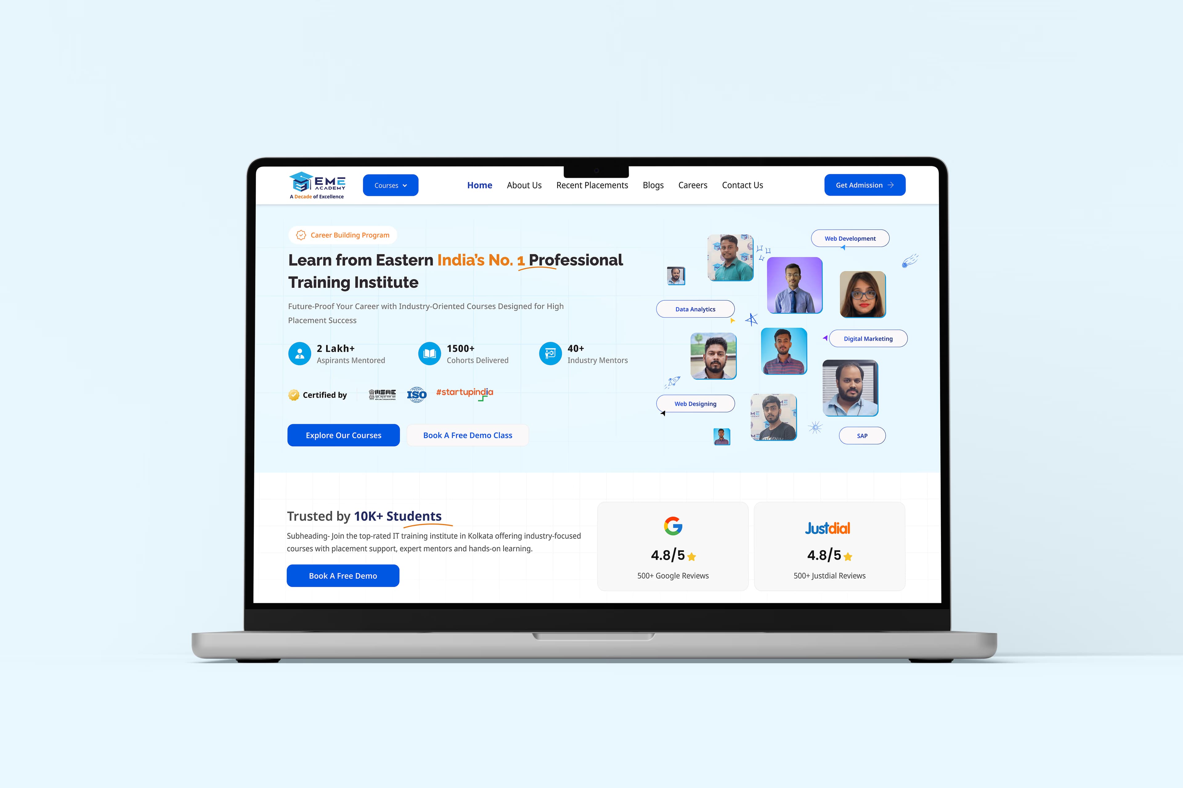EME Academy – Training & Placement Platform